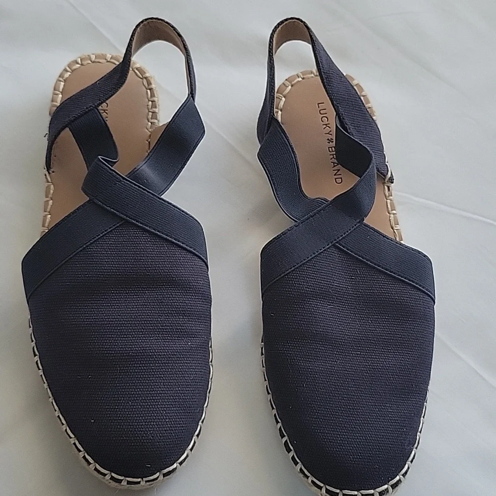 Lucky Brand Navy Espadrille Flats